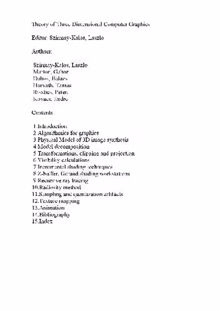 خرید و دانلود نسخه کامل کتاب Theory of Three Dimensional Computer Graphics