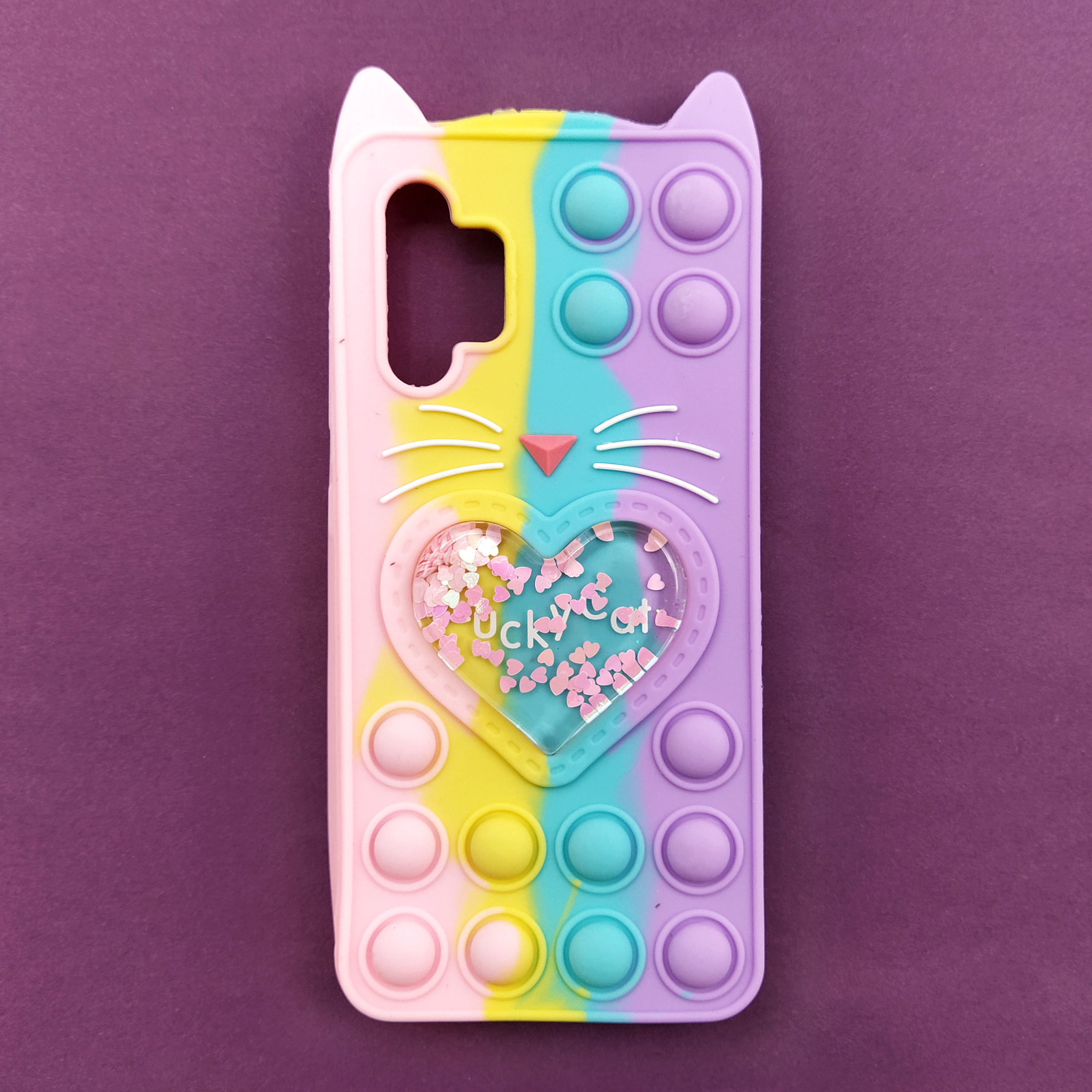 کاور مدل فیجت گربه کد 01 مناسب برای گوشی موبایل سامسونگ Galaxy A32 4G