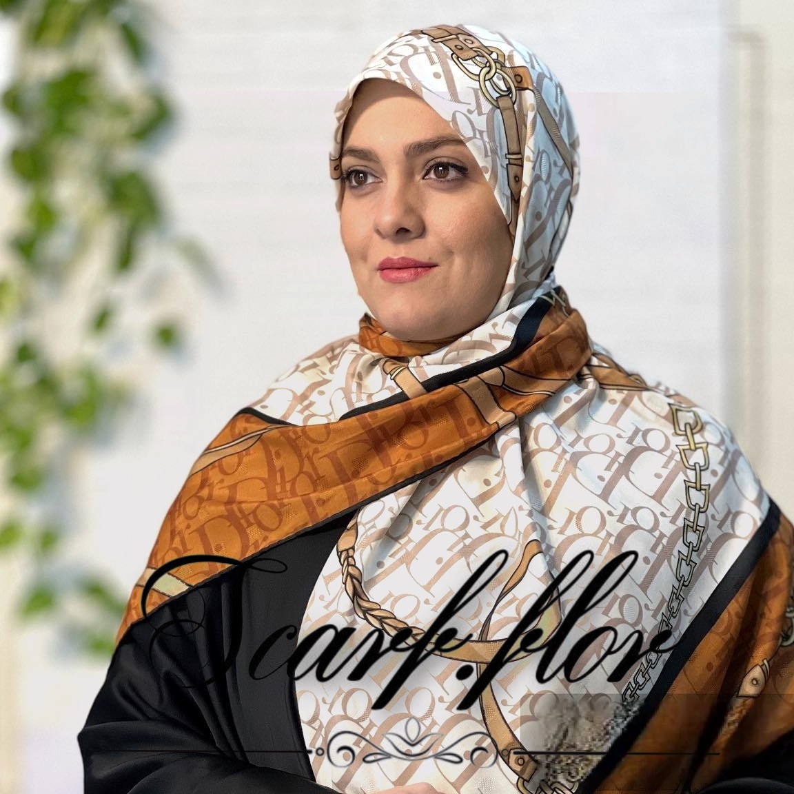 روسری نخ کریستال دور دست دوز چهارفصل