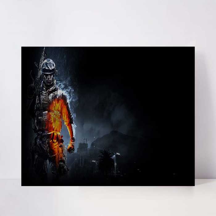 تابلو شاسی مدل battle fire black rose کد S-11012