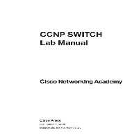 خرید و دانلود نسخه کامل کتاب CCNP SWITCH Lab Manual