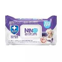دستمال مرطوب نینو مناسب بزرگسالان حجم 70عدد
