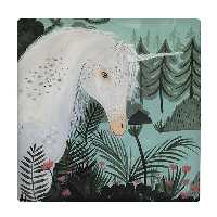 کاشی کارنیلا طرح تک شاخ در جنگل مدل لوحی کد WKB910 