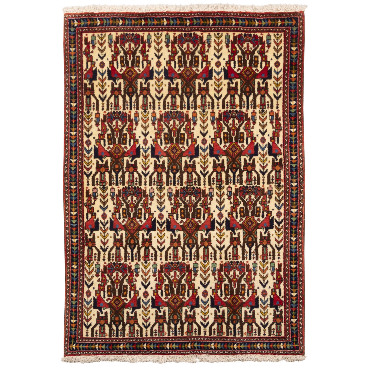 فرش قدیمی دستباف ذرع و نیم سی پرشیا کد 187143