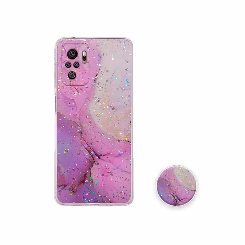    کاور مدل Marble-4 مناسب برای گوشی موبایل شیائومی Redmi Note 10/ Redmi Note 10S به همراه پاپ سوکت