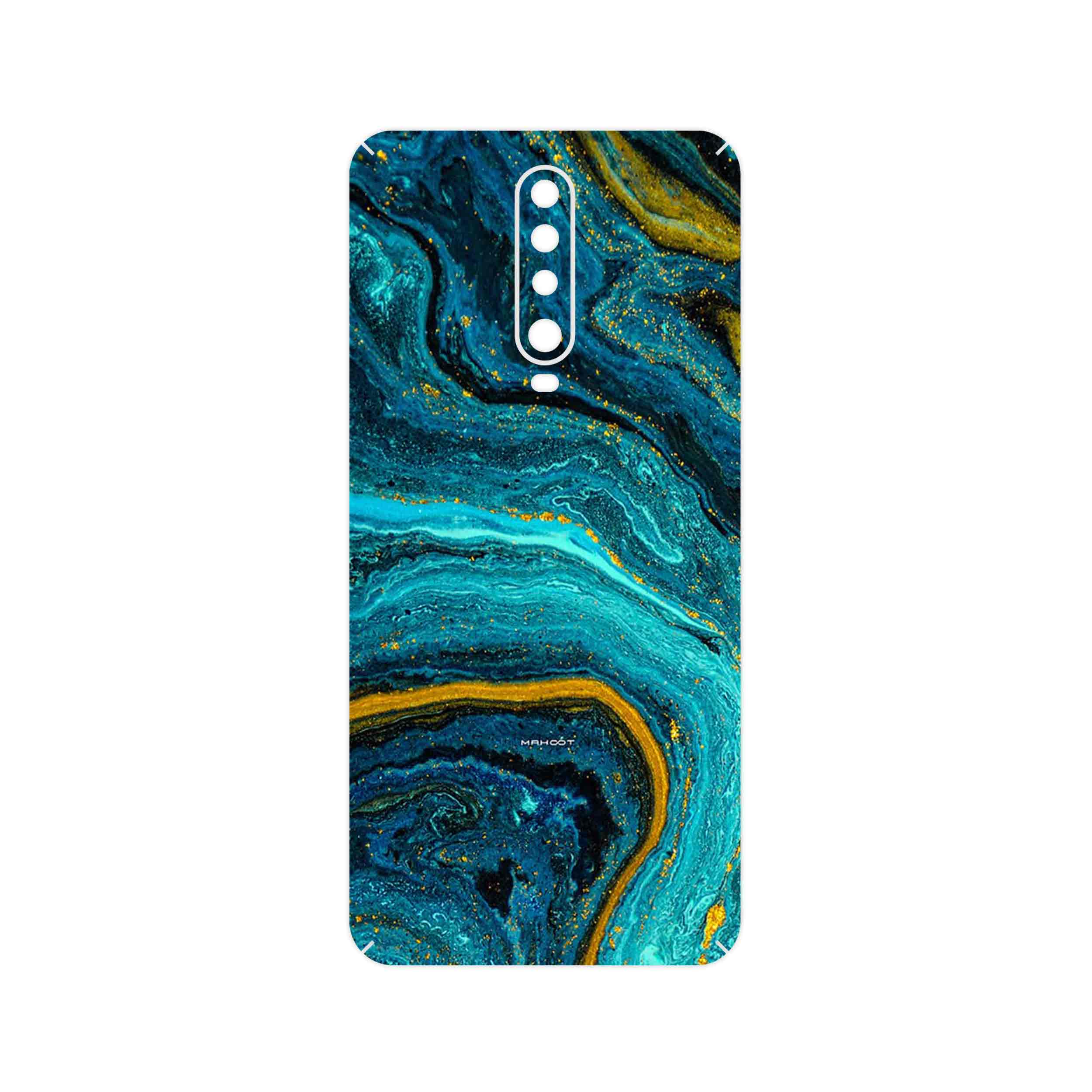 برچسب پوششی ماهوت مدل Turquoise marblewith golden streaks مناسب برای گوشی موبایل شیائومی Redmi K30