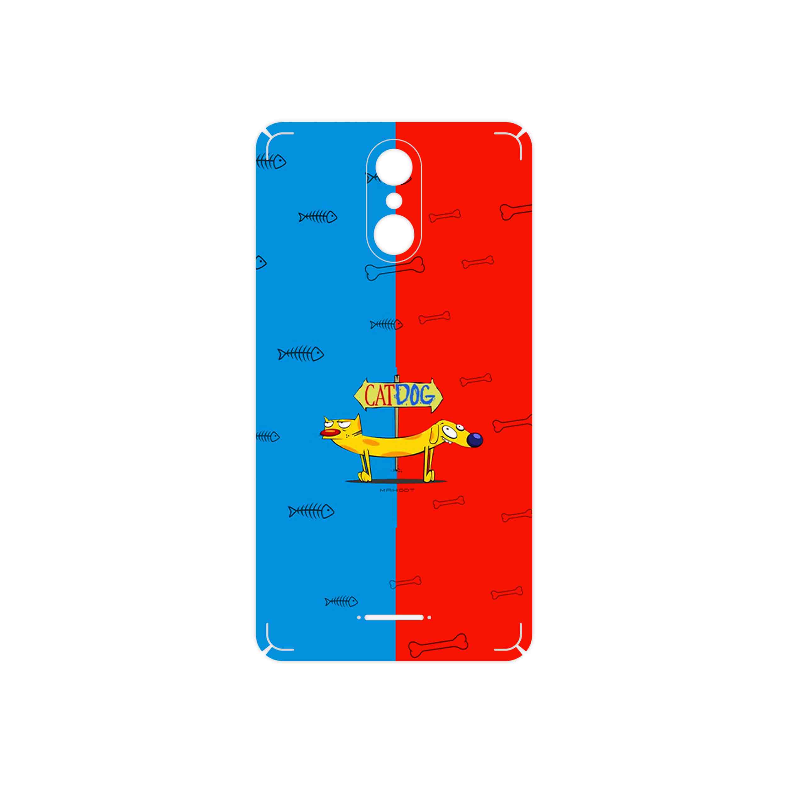 برچسب پوششی ماهوت مدل CatDog مناسب برای گوشی موبایل تکنو WX3F LTE