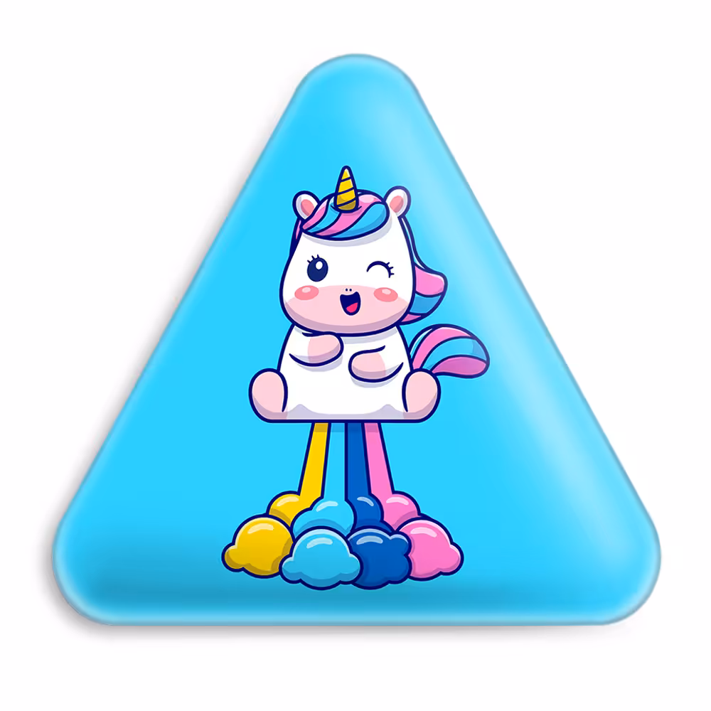 پیکسل خندالو طرح اسب تک شاخ مدل مثلثی کد 3823