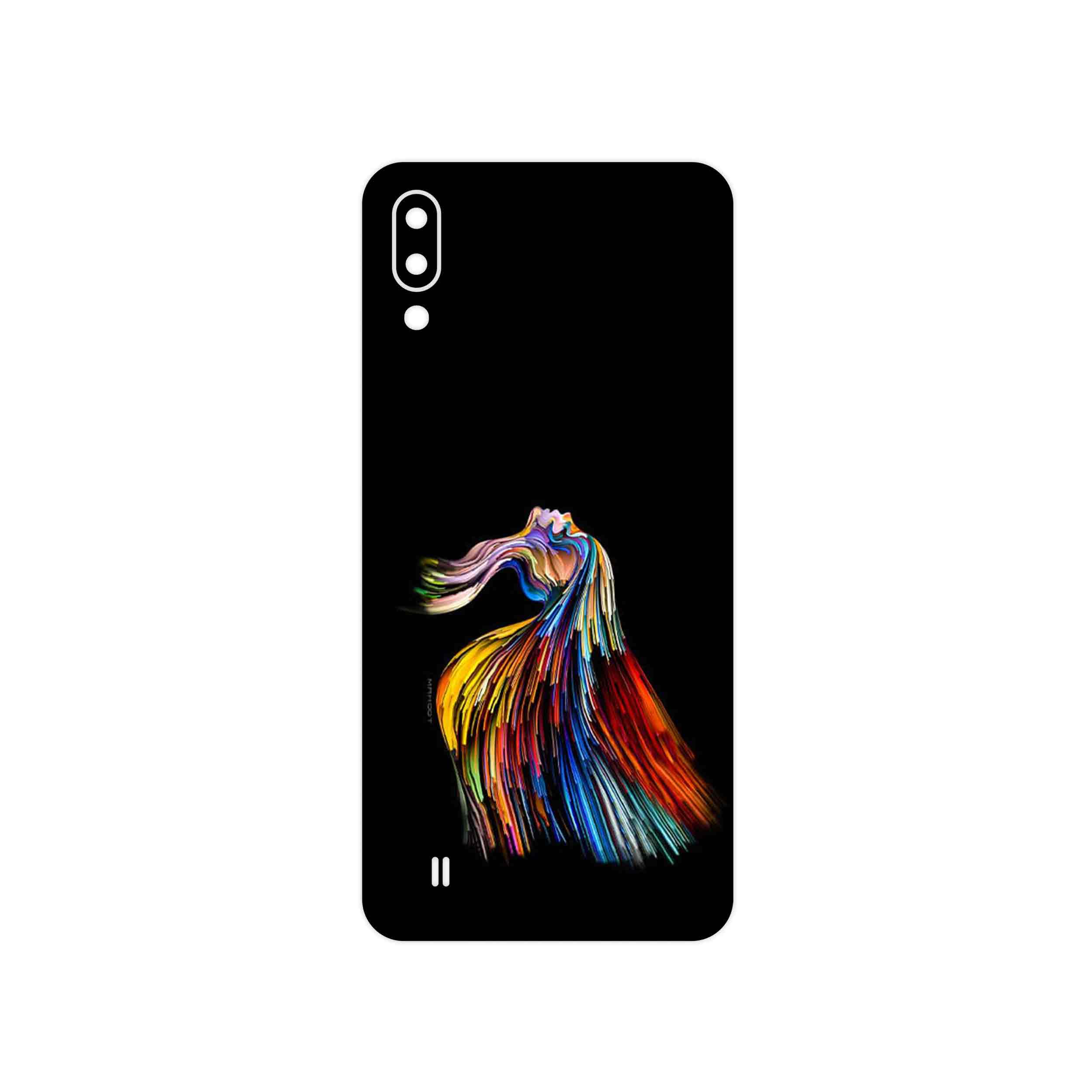 برچسب پوششی ماهوت مدل Rainbow Hair Digital Art مناسب برای گوشی موبایل سامسونگ Galaxy M10