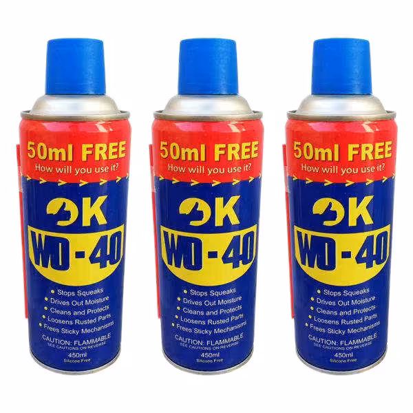 اسپری روان کننده اوکی مدل دبلیو دی فورتی حجم 450 میلی لیتر بسته 3 عددی