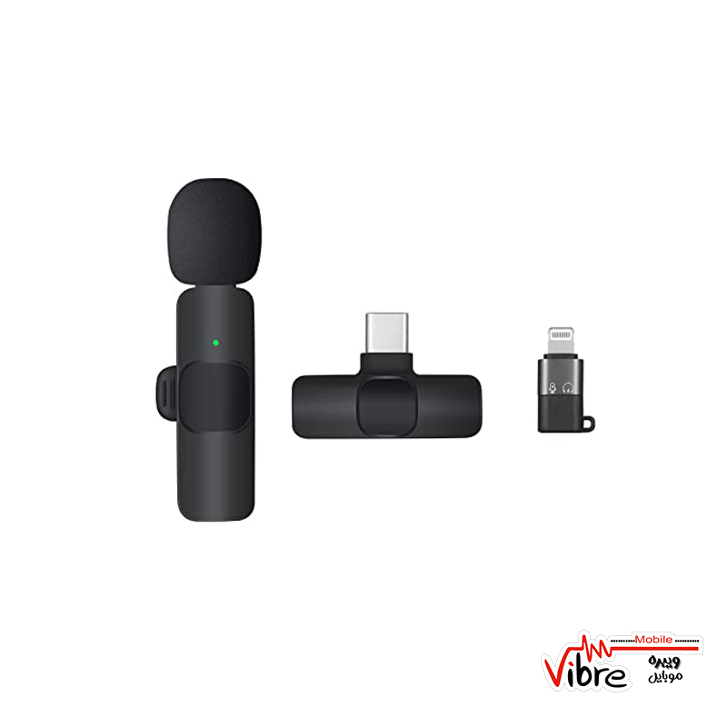 میکروفون یقه ای بیسیم گوشی موبایل تایپ سی و لایتنینگ مدل K8 Type C اورجینال