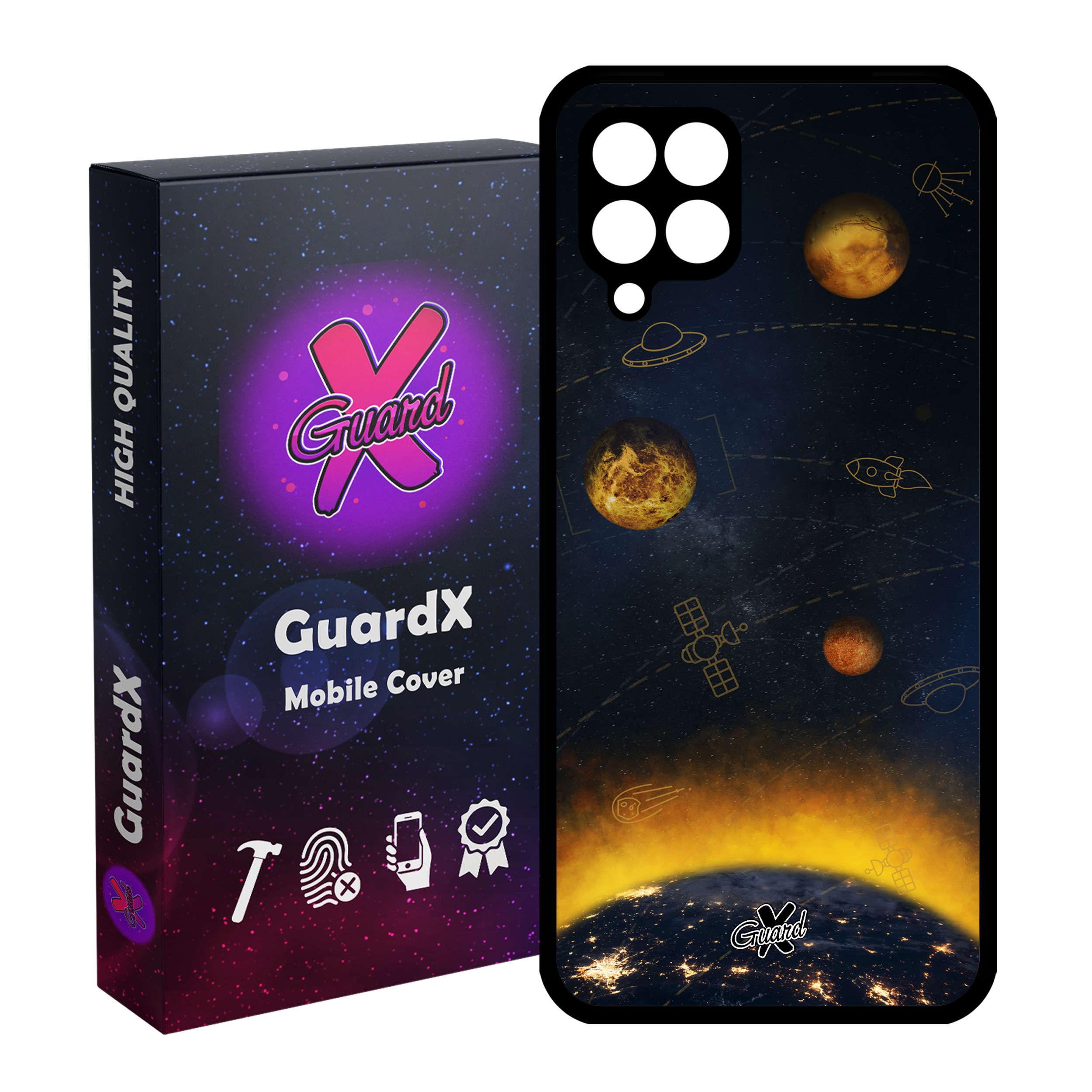 کاور گارد ایکس طرح Galaxy مدل Glass10166 مناسب برای گوشی موبایل سامسونگ Galaxy M32 4G / F22