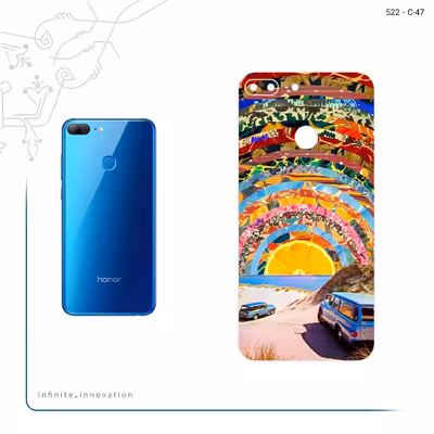 برچسب پوششی ماهوت مدل Collage of Orange Sky مناسب برای گوشی موبایل آنر 9 Lite