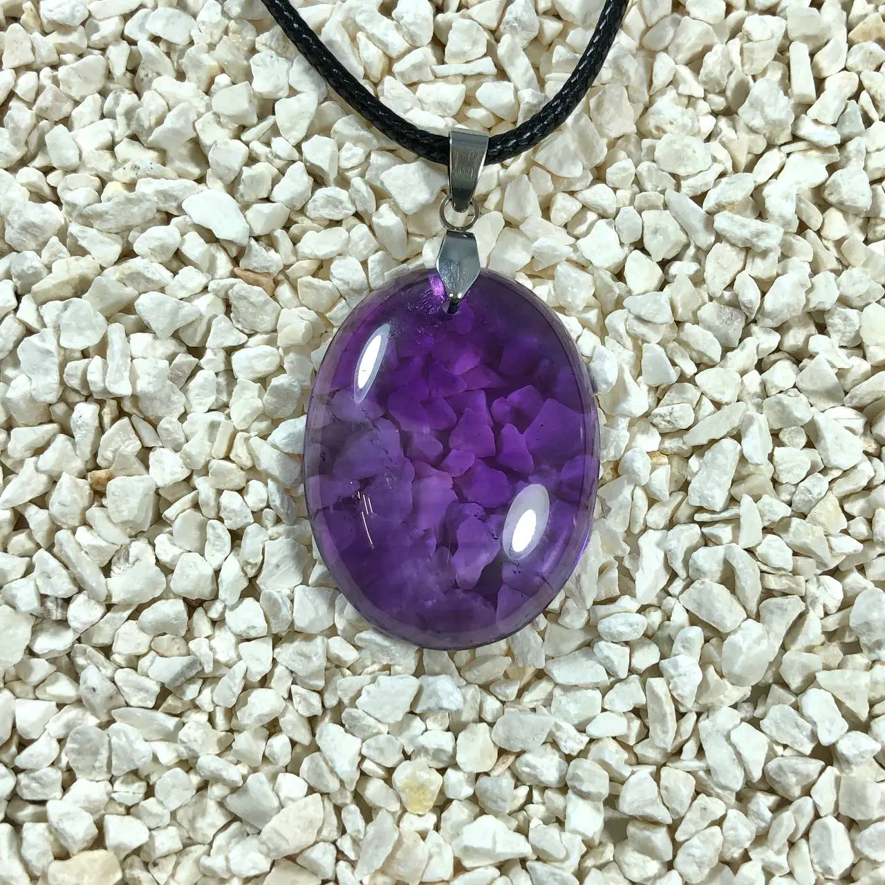 مدال آمیتیست طبیعی شفاف 250796