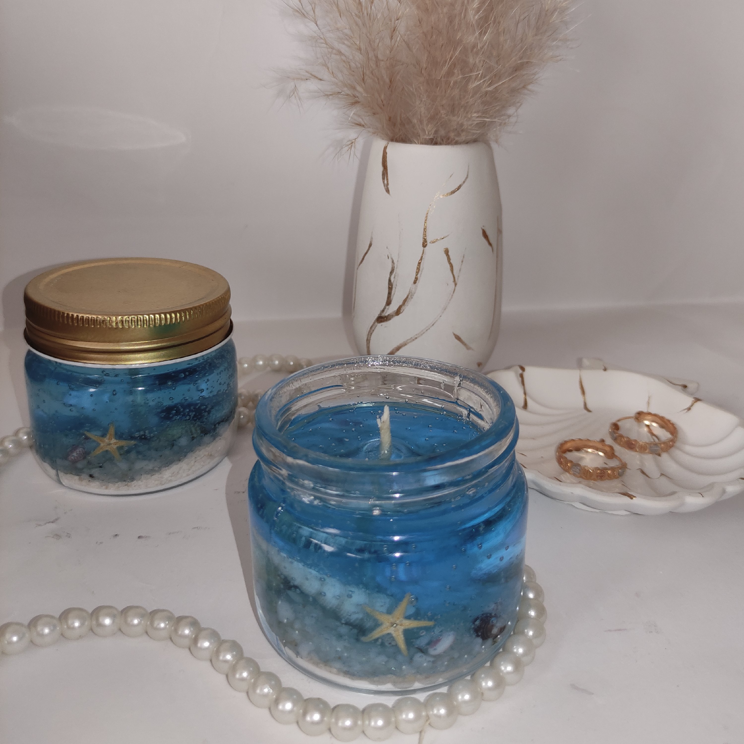 شمع شیشه.ای دریایی