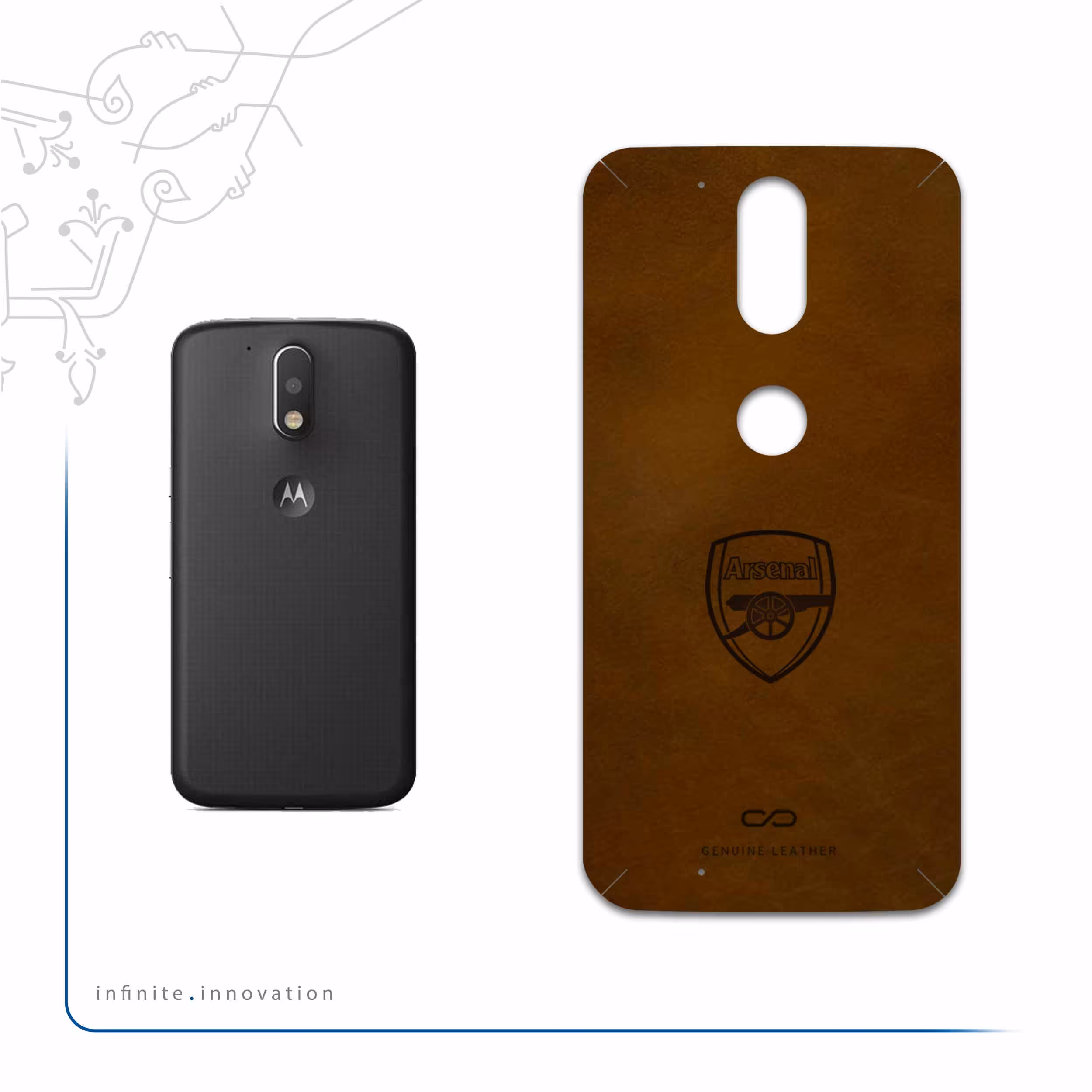 برچسب پوششی ماهوت مدل BFL-ARSNL مناسب برای گوشی موبایل موتورولا Moto G4