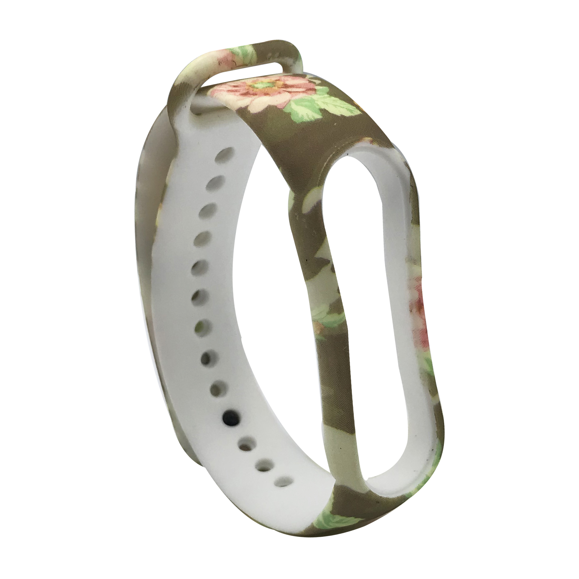 بند طرح ارتشی گلدار کد SQF05 مناسب برای مچ بند هوشمند شیائومی Mi Band 5