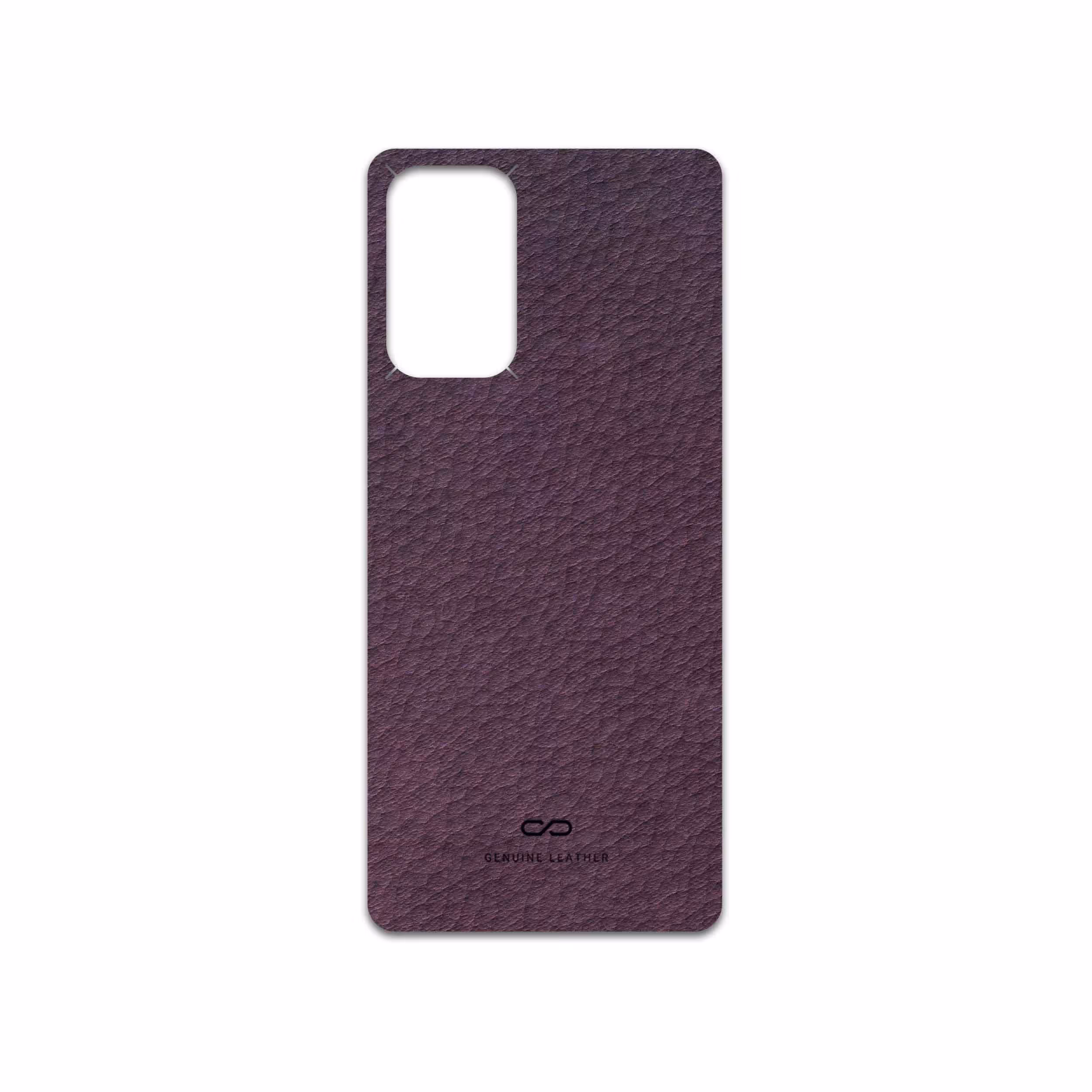 برچسب پوششی ماهوت مدل Purple-Leather مناسب برای گوشی موبایل سامسونگ Galaxy A73 5G