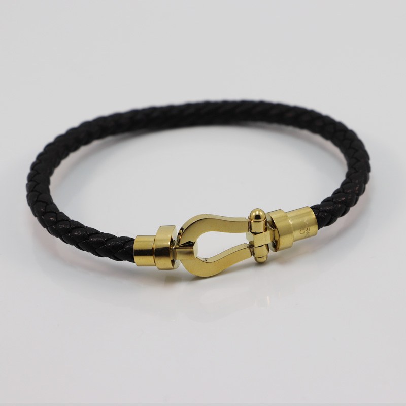 دستبند مگنتی بافت امگا مدل 100288 (مشکی)