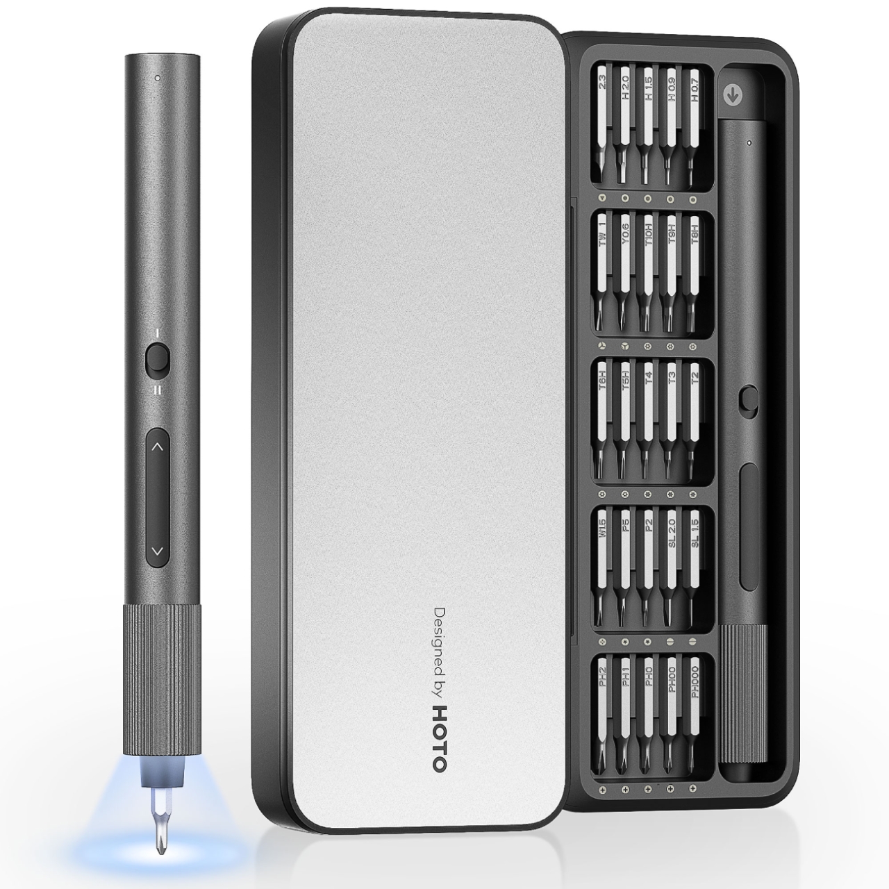 کیت پیچ گوشتی شارژی 25 تکه هوتو مدل QWLSA001