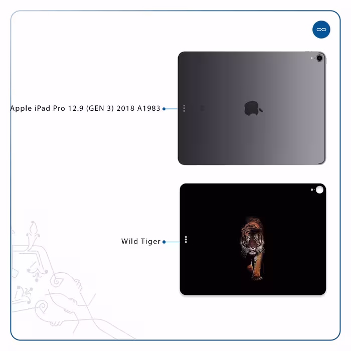 برچسب پوششی ماهوت مدل Wild Tiger مناسب برای تبلت اپل iPad Pro 12.9 (GEN 3) 2018 A1983