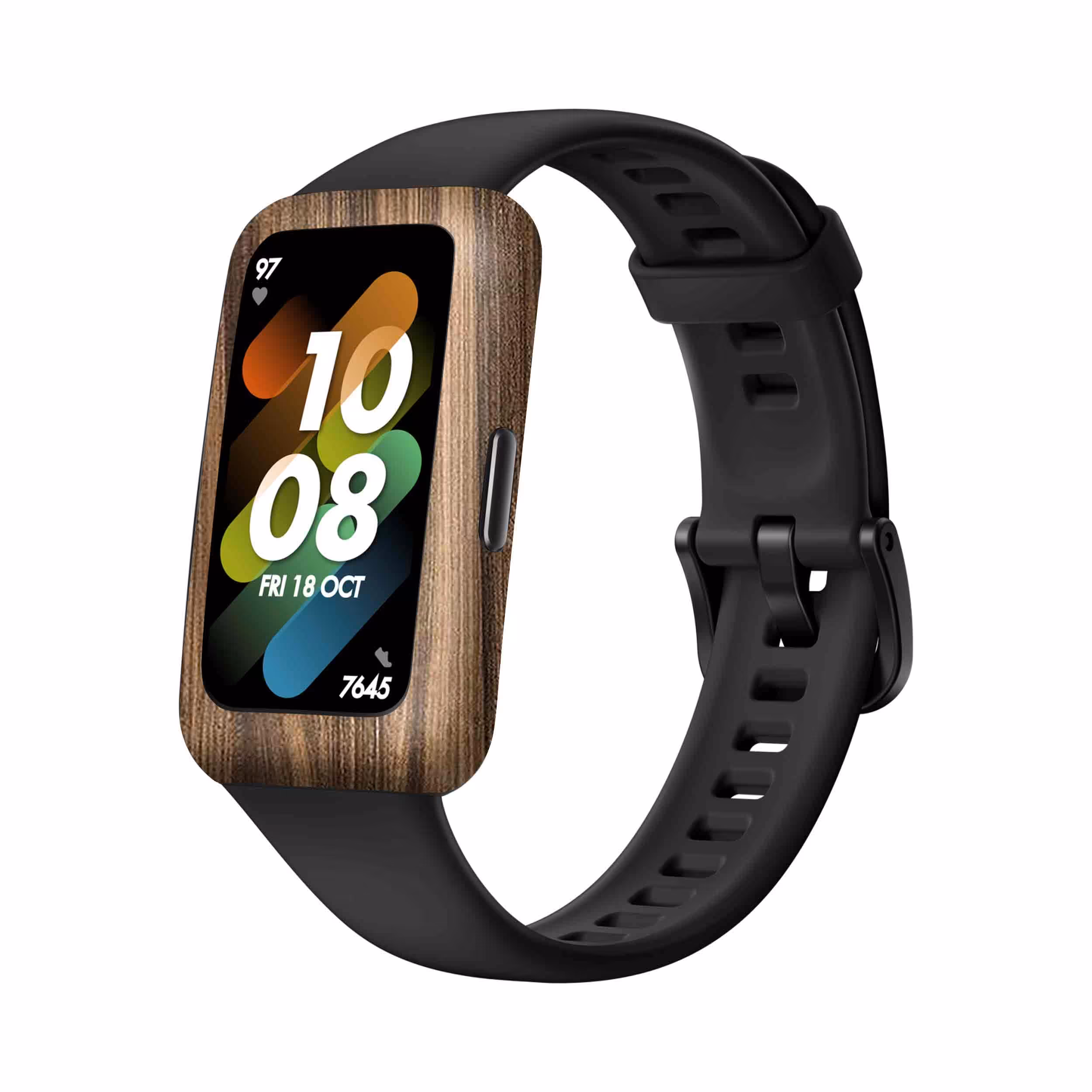 برچسب ماهوت طرح Light_Walnut_Wood مناسب برای ساعت هوشمند هوآوی Band 7