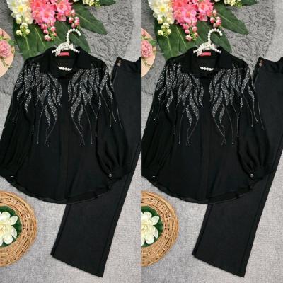 شومیز زنانه مشکی مدل شیفون