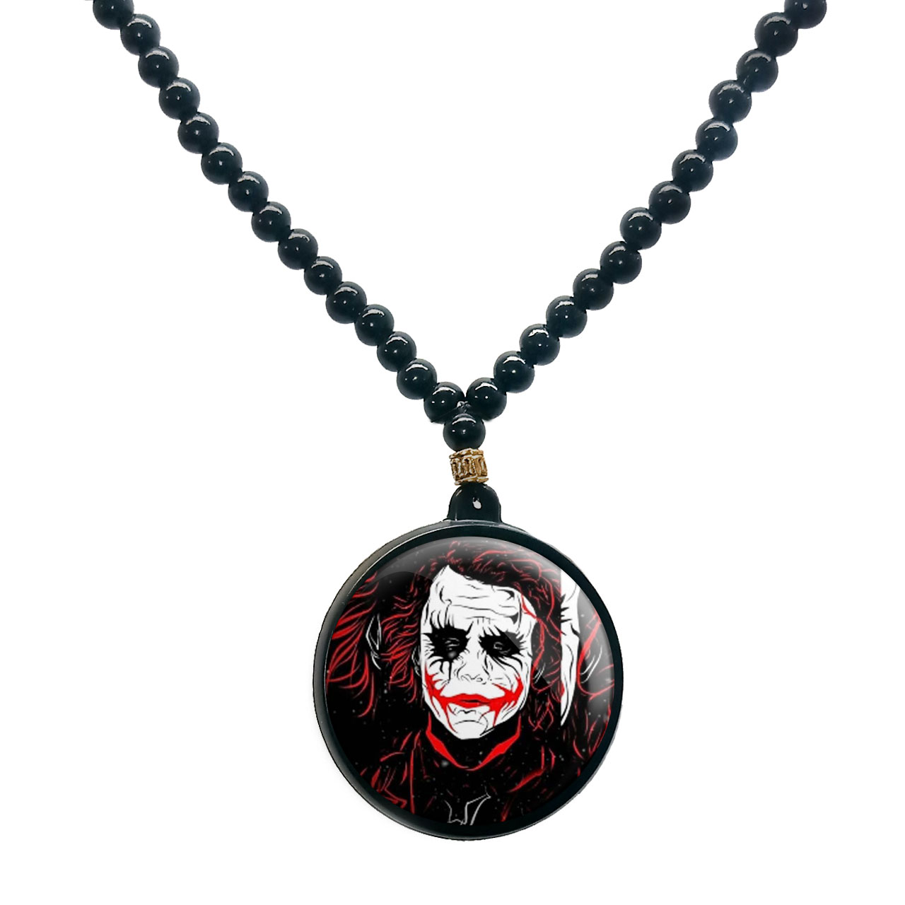 گردنبند پرمانه طرح جوکر کد pmd.364 مدل دو طرفه