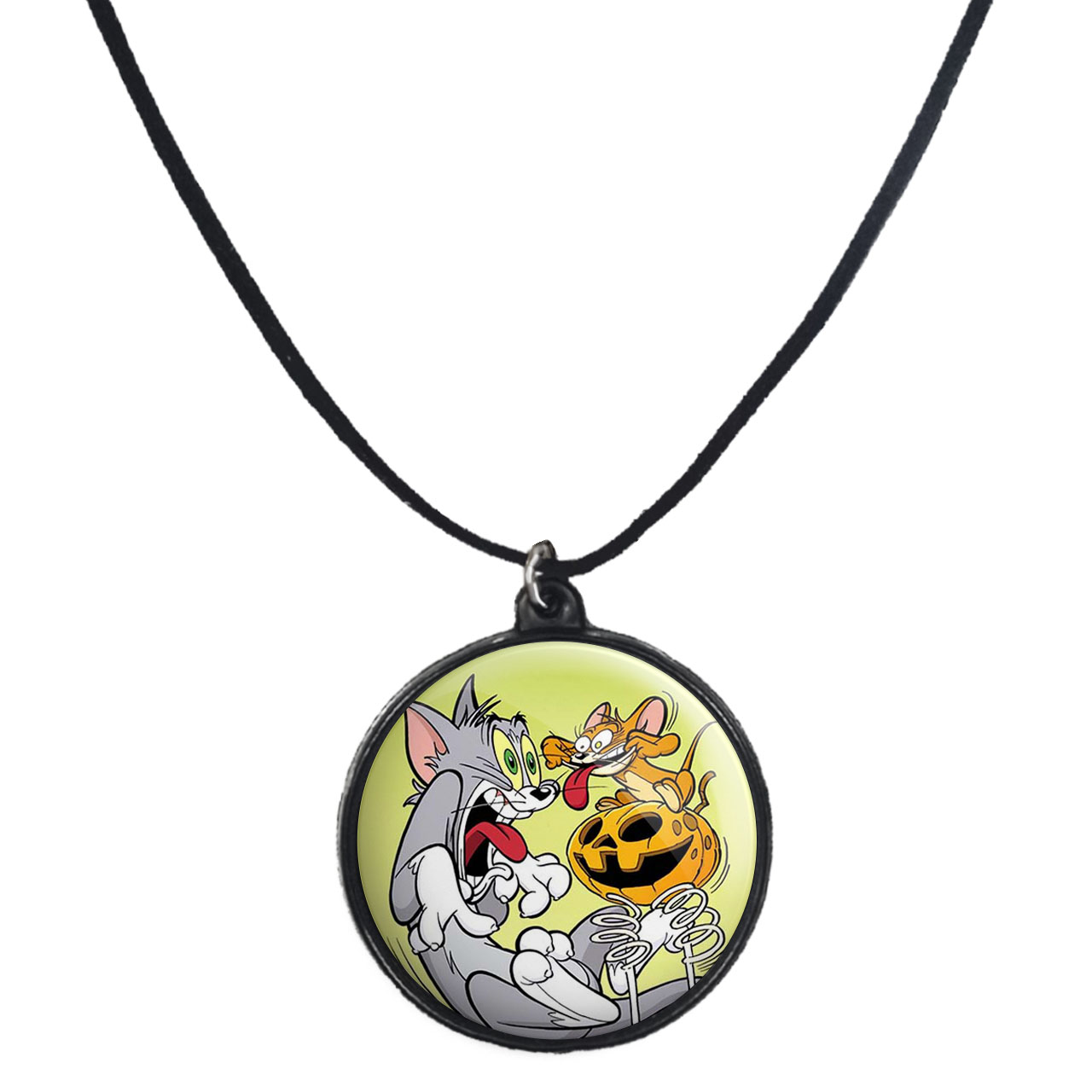 گردنبند پرمانه طرح تام و جری کد pmb.10822 مدل دو طرفه