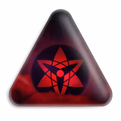 پیکسل خندالو طرح شارینگان انیمه ناروتو مدل مثلثی کد 11246