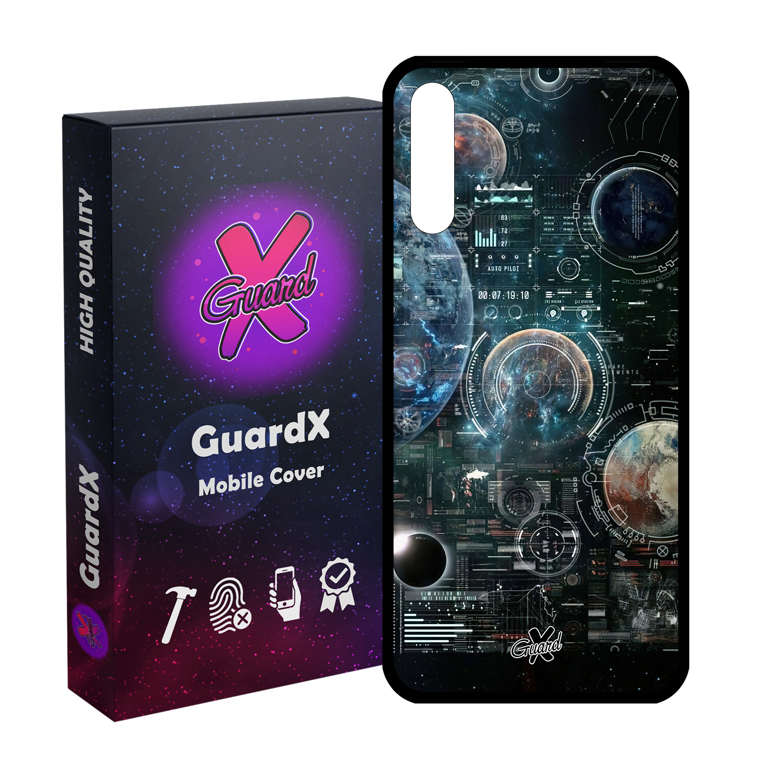 کاور گارد ایکس طرح فضا مدل Glass10512 مناسب برای گوشی موبایل آنر 9X/9X Pro/Y9S/P SMART Pro 2019