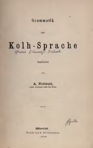 خرید و دانلود نسخه کامل کتاب Grammatik der Kolh-Sprache