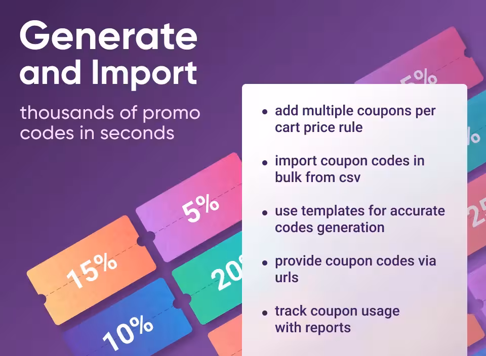 دانلود افزونه Amasty Generate and Import Coupons برای مجنتو