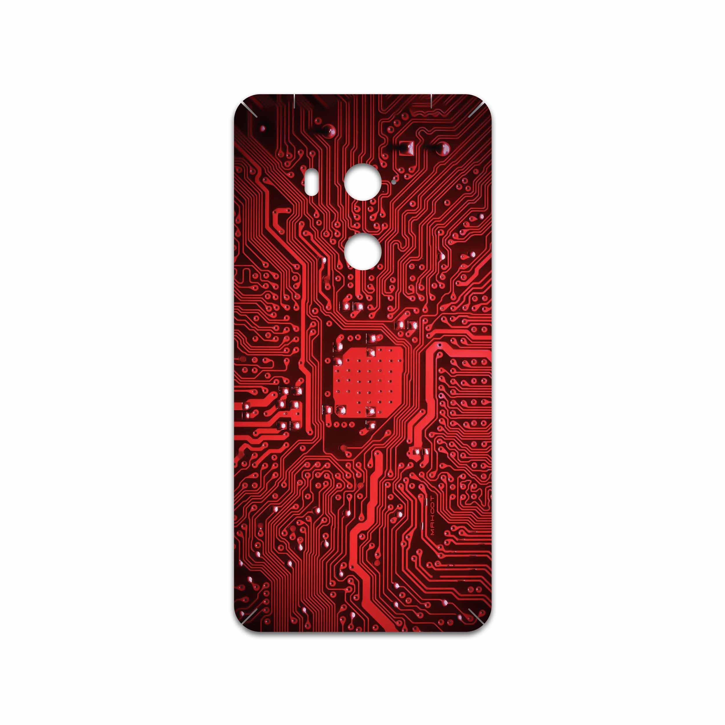 برچسب پوششی ماهوت مدل Red Printed Circuit Board مناسب برای گوشی موبایل اچ تی سی U11 Eyes