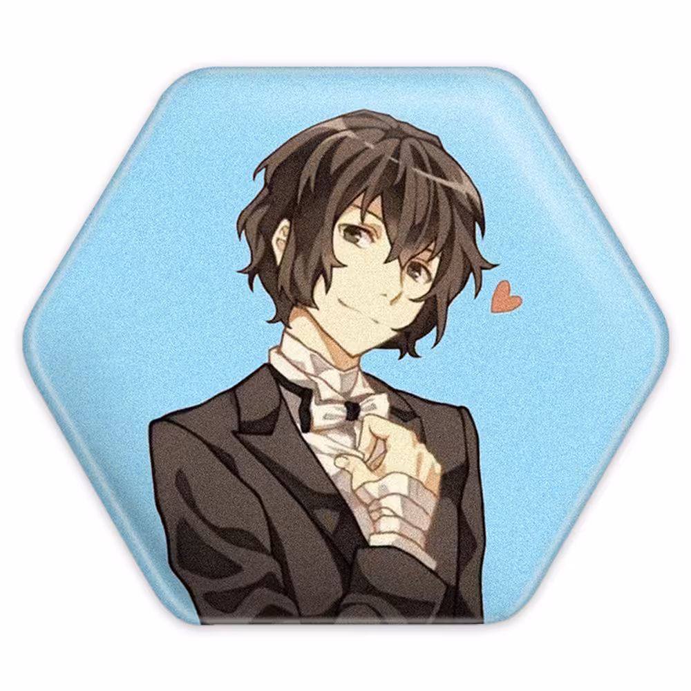 پیکسل خندالو طرح دازای اوسامو انیمه سگ های ولگرد بانگو مدل شش ضلعی کد 10143