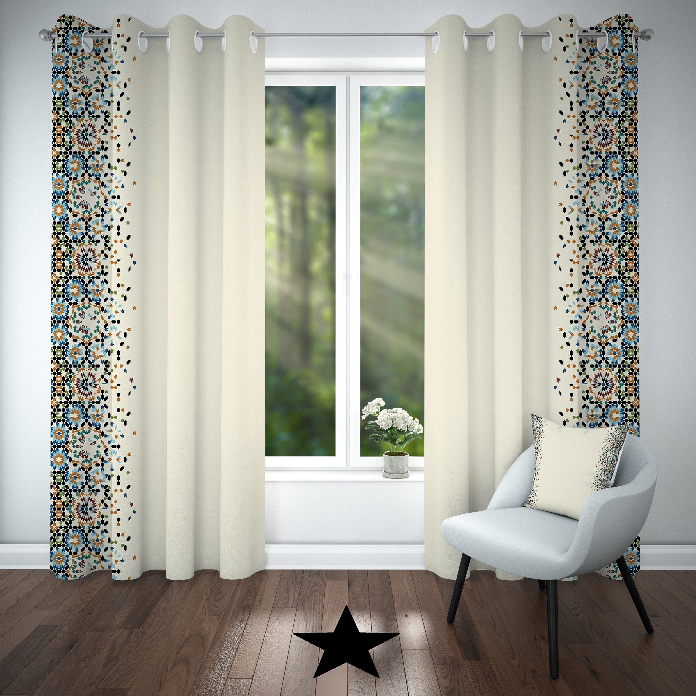 پرده مدل 4161 سایز 140x280 سانتی متر