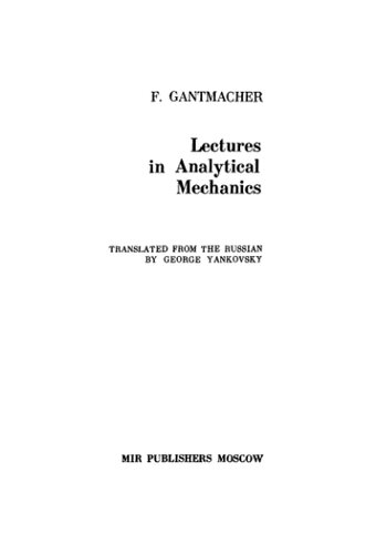 خرید و دانلود نسخه کامل کتاب Lectures in Analytical Mechanics