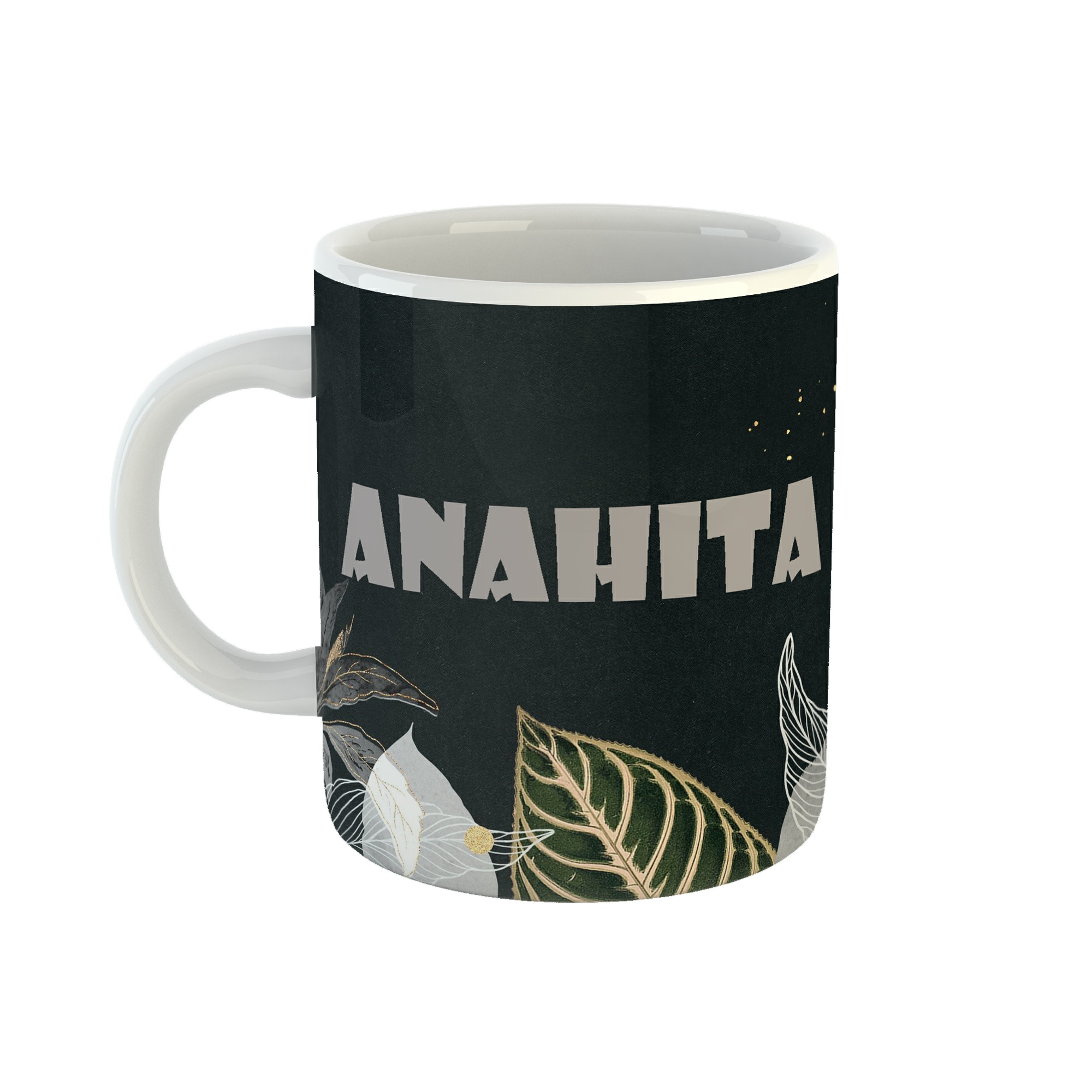 ماگ طرح اسم آناهیتا مدل برگ کد 404