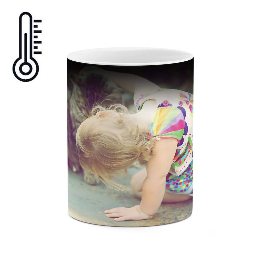 ماگ حرارتی طرح دختر و گربه مدل mgh04960