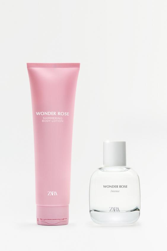ست عطر زنانه زارا WONDER ROSE INTENSE 90ML GLITTER CREAM 150ML | تهران زارا TehranZara
