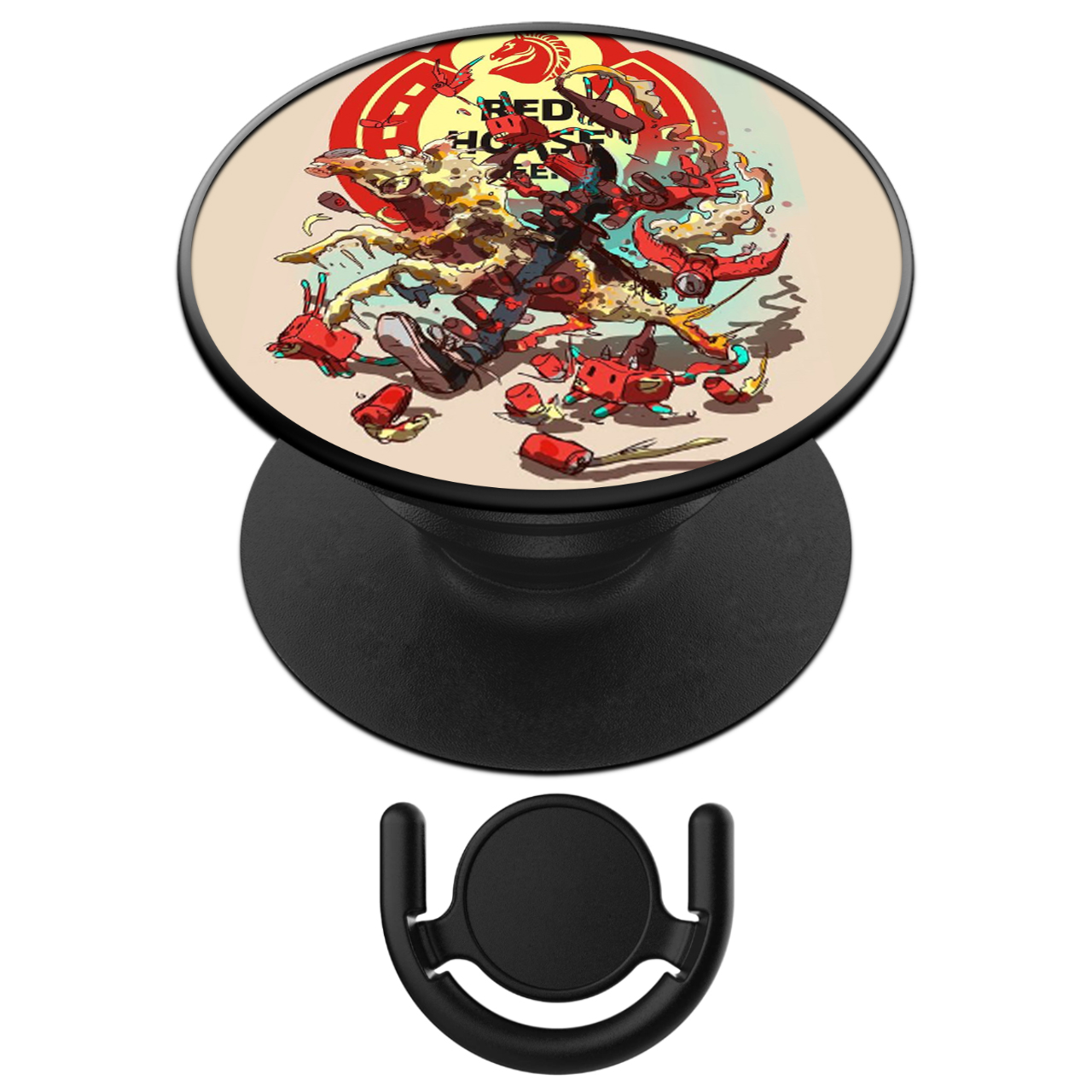 پایه نگهدارنده گوشی موبایل پاپ  سوکت آکام مدل APSC002150 به همراه پاپ کلیپ