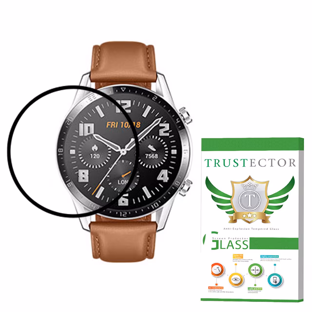 محافظ صفحه نمایش تراستکتور مدل PMMA مناسب برای ساعت هوشمند هوآوی Watch GT 2 42mm