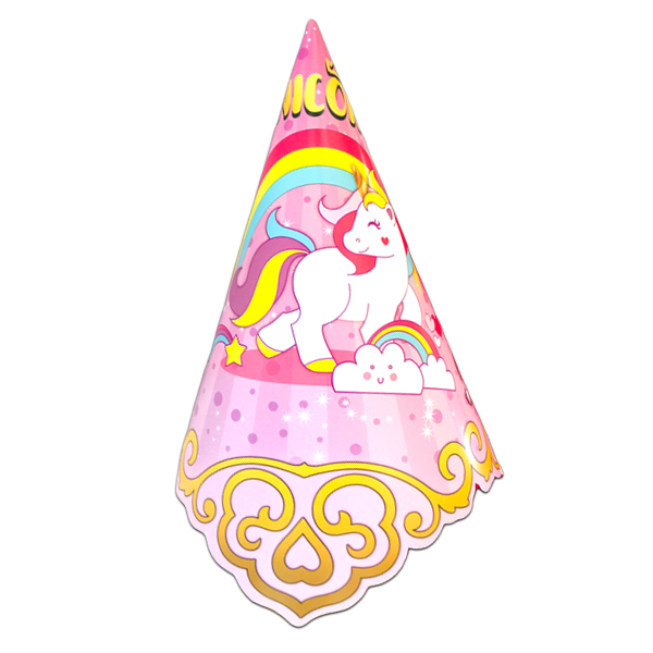 کلاه تولد مسترتم طرح یونیکورن بسته 10 عددی