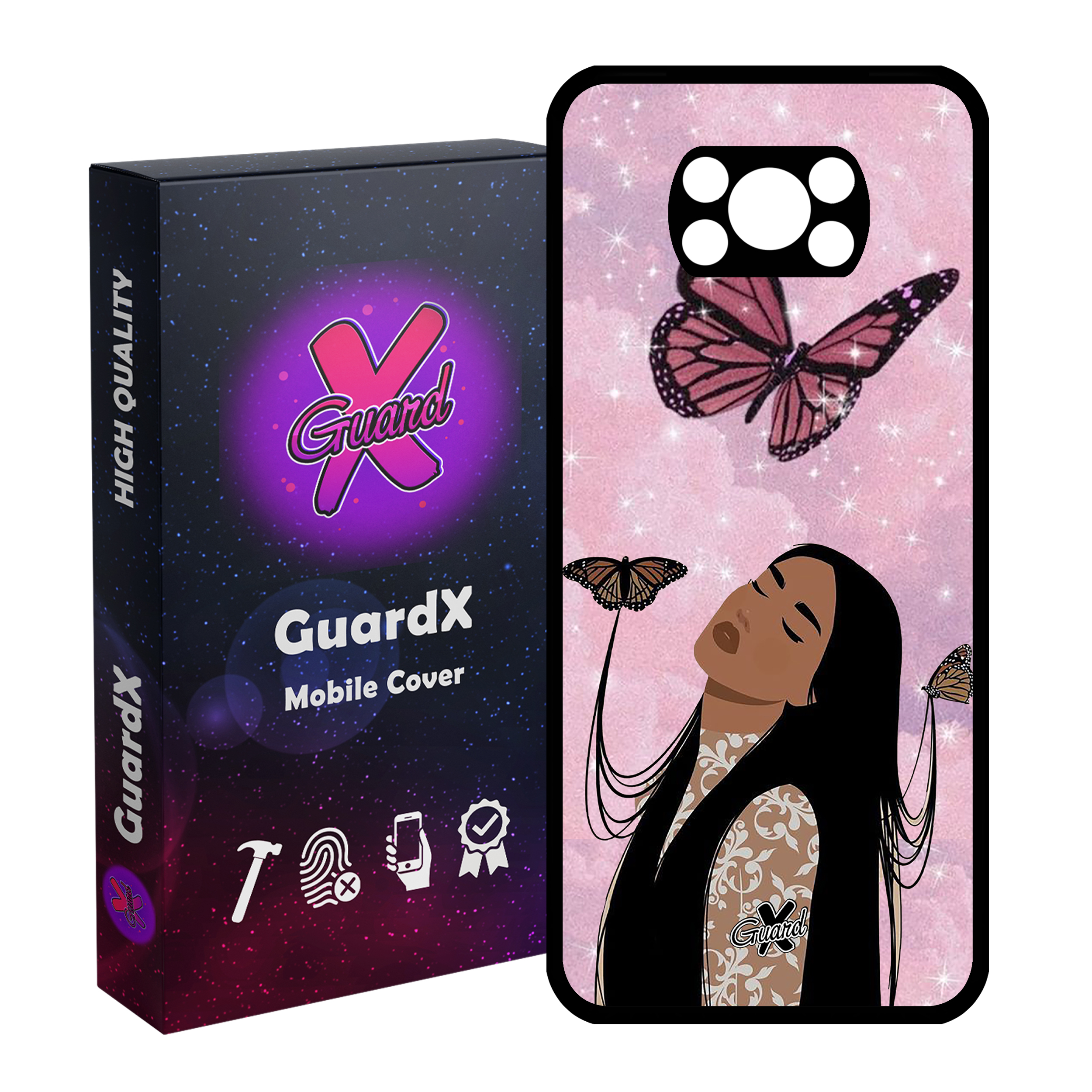 کاور گارد ایکس طرح Girl مدل Glass10297 مناسب برای گوشی موبایل شیائومی Poco X3 Pro