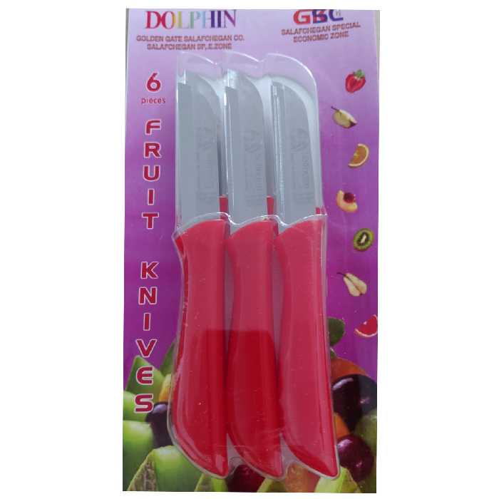 کارد میوه خوری زولینگن مدل تیغه ساده بسته 6 عددی