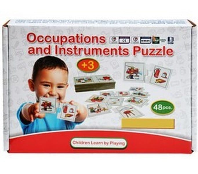 بازی فکری پازل مشاغل و ابزارهای صنایع شیمیایی 48(قطعه) - کتاب‌فروشی کوچه کتاب