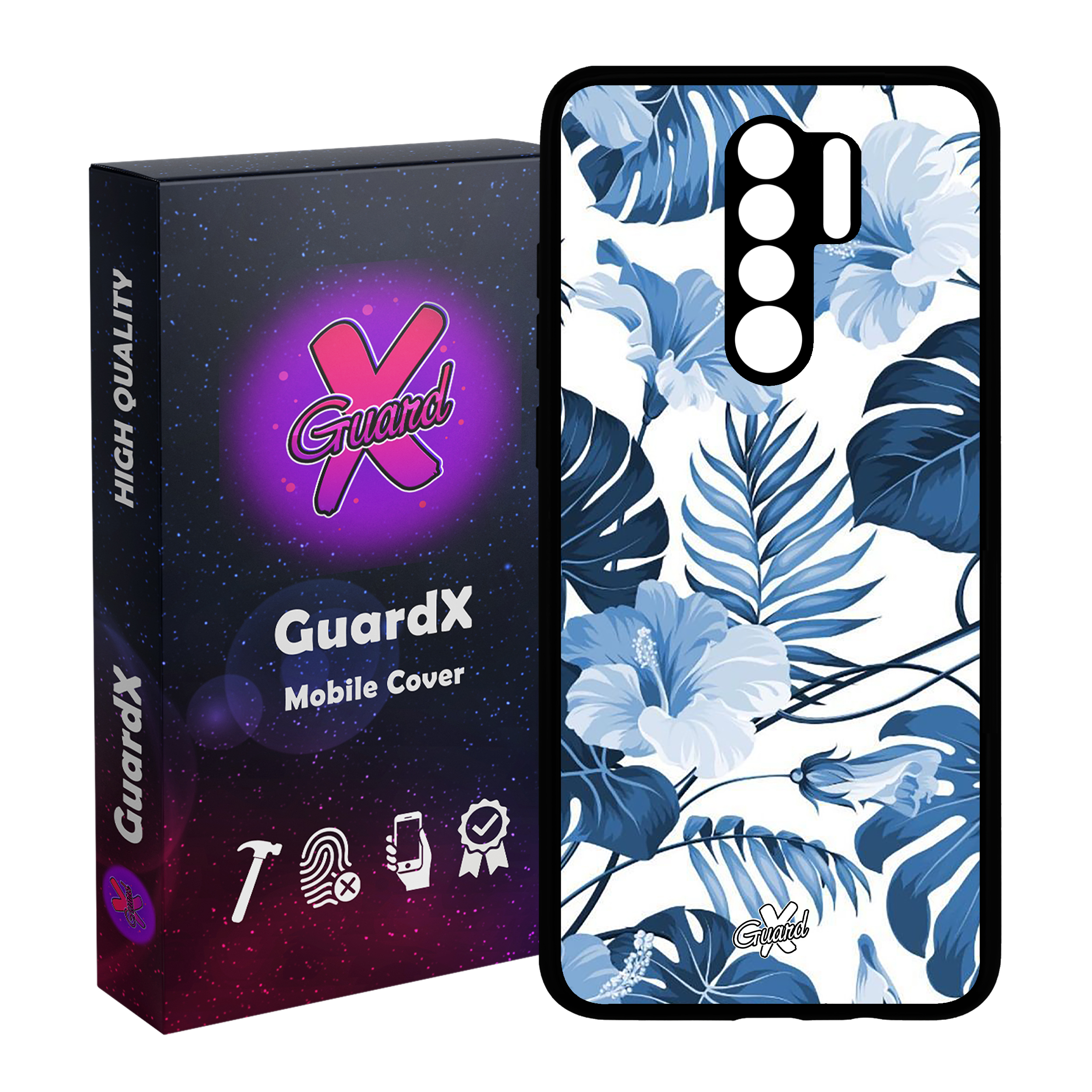 کاور گارد ایکس طرح Flower مدل Glass50354 مناسب برای گوشی موبایل شیائومی Redmi 9 / 9 Prime