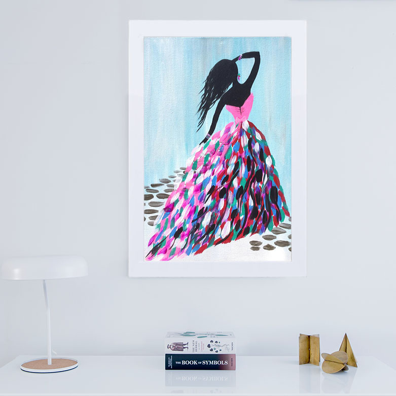 تابلو گالری استاربوی طرح دختر مدل هنری 60