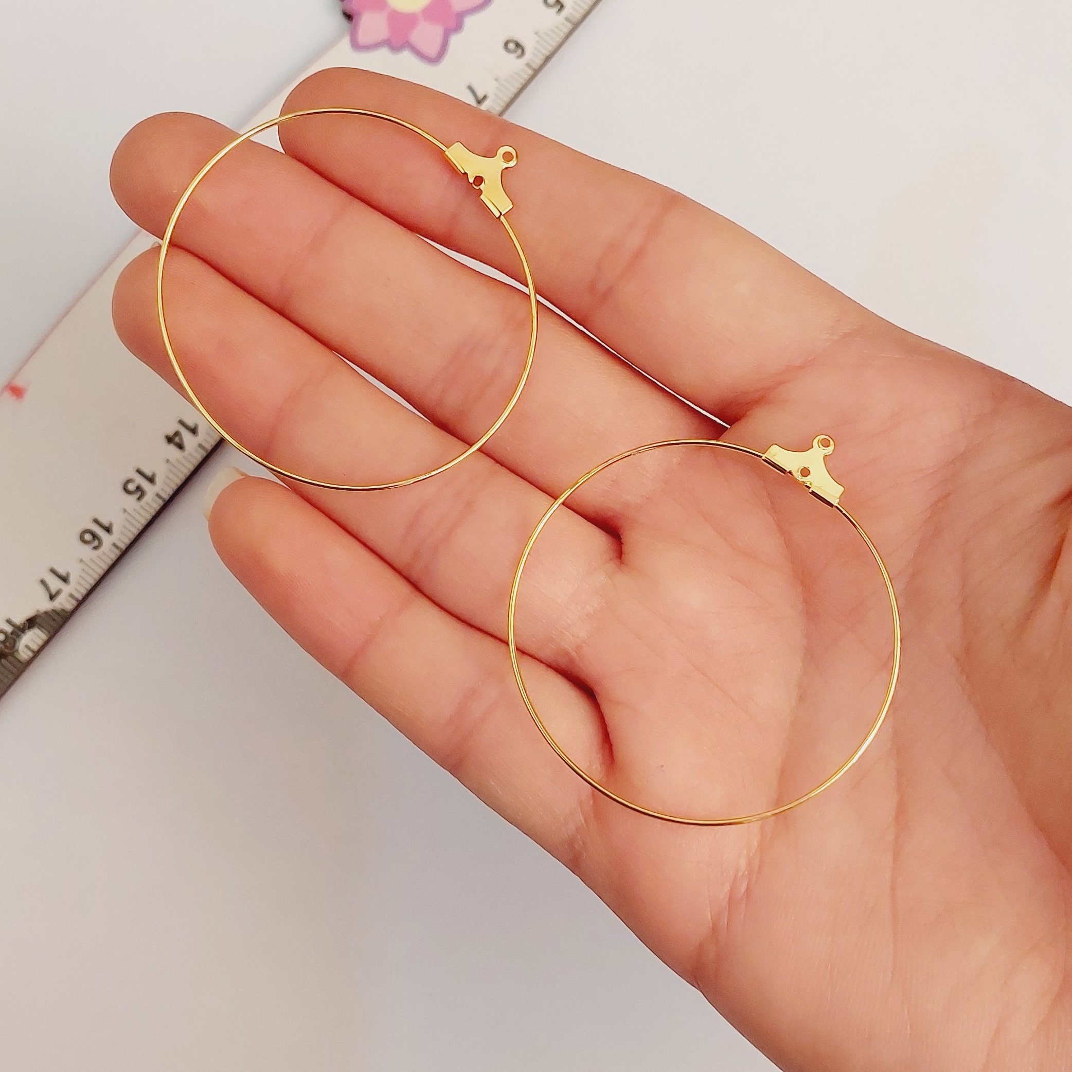 گوشواره خام4 سانتی دایره ای فروش بصورت جفتی