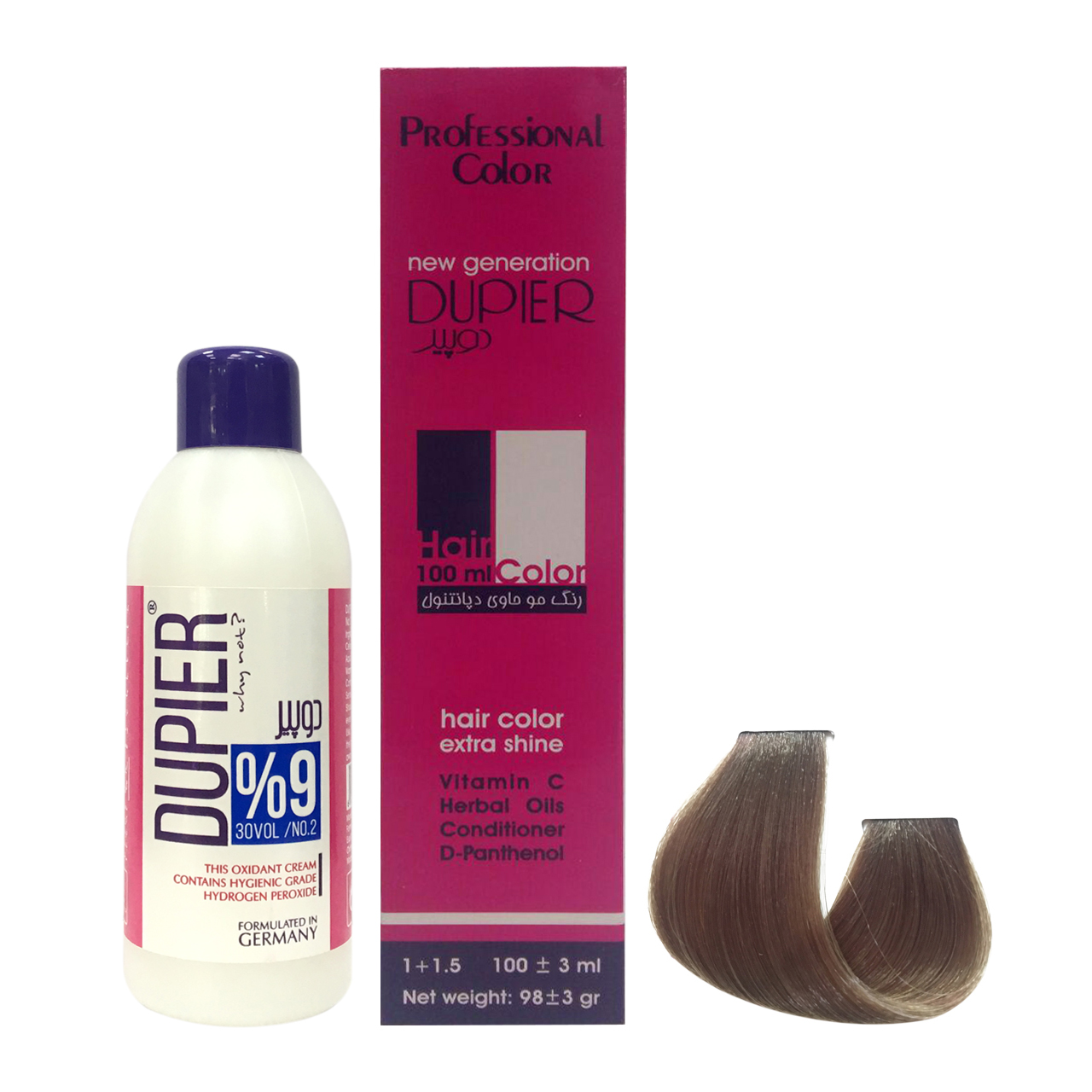 کیت رنگ مو دوپیر سری شکلاتی شماره 7.72 CV7 حجم 100 میلی لیتر